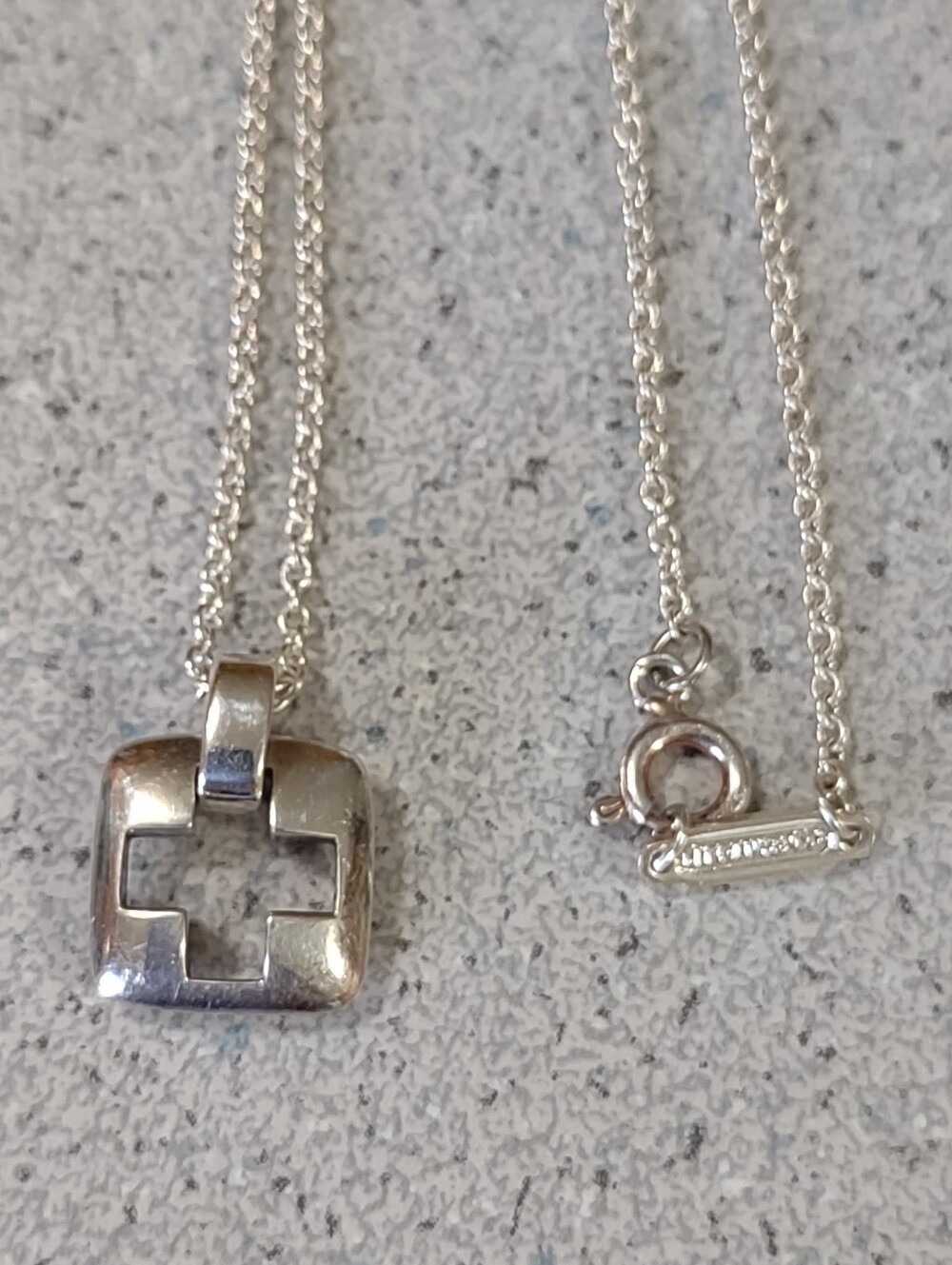 Final Price!*Sterling T&Co Cross Necklace